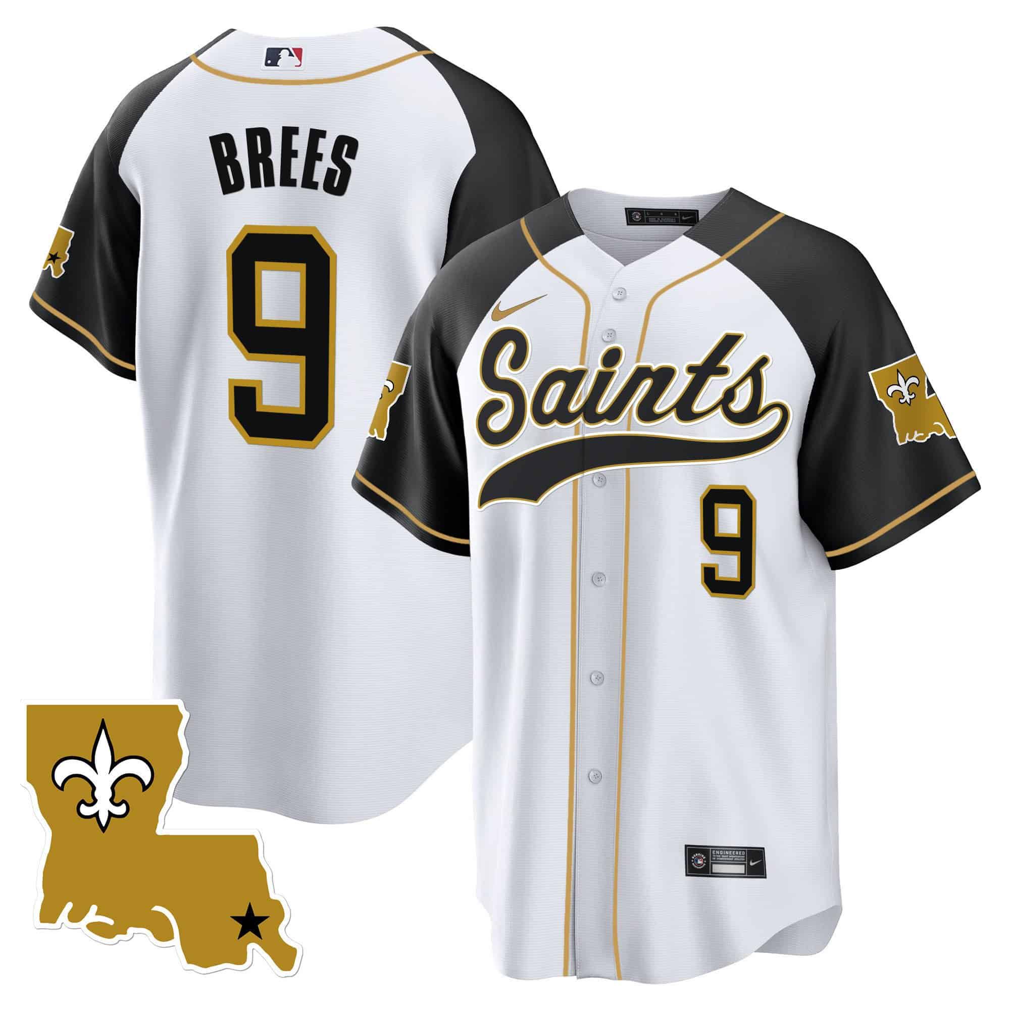 Men New Orleans Saints 9 Brees White 2024 Nike 1987 Legacy Cool Base NFL Jersey style 1